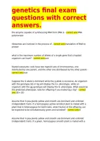 Bio 210 &lpar;Genetics&rpar; Final Exam With Updated Questions And Answers&period;