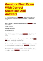 Bio 210 &lpar;Genetics&rpar; Final Exam With Updated Questions And Answers&period;