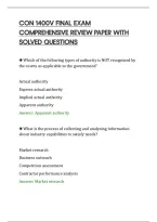 Con 1400V Final Exam&NewLine;Comprehensive Review Paper With&NewLine;Solved Questions
