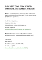 Con 1400V Final Exam Updated&NewLine;Questions And Correct Answers