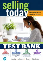 Test Bank &mdash; Selling Today&colon; Partnering to Create Value&comma; 8th Canadian Edition &lpar;Manning&comma; Ahearne&comma; Reece & MacKenzie&comma; 2021&rpar; &vert; All Chapters 1-17 Covered&NewLine;