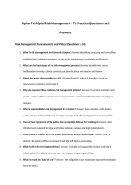 Alpha Phi Alpha Risk Management - 71 Practice Questions and Answers&period;