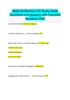 ATI Maternal Newborn Study Guide 2024 &ndash; Practice Questions&comma; Answers&comma; and Complete Solutions