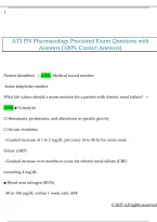 ATI PN Pharmacology Proctored Exam &ndash; Practical Nursing Practice Questions and Answers Study Guide