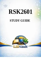 RSK2601 Comprehensive Study Guide