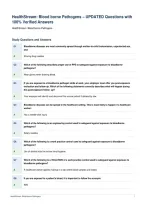 HealthStream&colon; Blood borne Pathogens &ndash; UPDATED Questions with&NewLine;100&percnt; Verified Answers