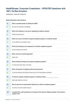 HealthStream&colon; Corporate Compliance &ndash; UPDATED Questions with&NewLine;100&percnt; Verified Answers