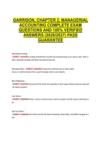  &NewLine;Garrison&comma; Chapter 2&comma; Managerial &NewLine;Accounting Complete Exam &NewLine;Questions And 100&percnt; Verified &NewLine;Answers &lpar;2026&sol;2027&rpar; Pass &NewLine;Guarantee 