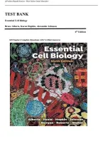 Test Bank for Essential Cell Biology 6th Edition by Alberts&comma; Heald&comma; Hopkin&comma; Johnson&comma; Morgan&comma; Roberts & Walter &ndash; All Chapters Complete Questions with Verified Answers