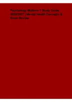 Psychology Midterm 1 Study Guide 2026&lowbar;2027 &ndash; Mental Health Concepts & Exam Review