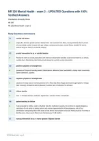 NR 326 Mental Health - exam 2 &ndash; UPDATED Questions with 100&percnt;&NewLine;Verified Answers