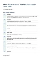 NR 326 -Mental Health Exam 1 &ndash; UPDATED Questions with 100&percnt;&NewLine;Verified Answers