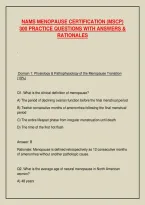NAMS Menopause Certification Practice Questions 2026&colon; 100 Solved Q&A with Rationales for Menopause Practitioner Exam Success&NewLine;&NewLine;