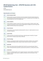 NR 503 Epidemiology final &ndash; UPDATED Questions with 100&percnt;&NewLine;Verified Answers
