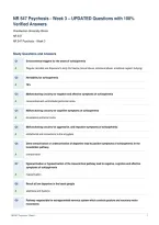 NR 547 Psychosis - Week 3 &ndash; UPDATED Questions with 100&percnt;&NewLine;Verified Answers