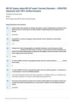 NR 547 Agnes Jakes NR 547 week 2 Anxiety Disorders &ndash; UPDATED&NewLine;Questions with 100&percnt; Verified Answers