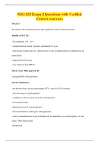 BUNDLE OF NSG 555  QUESTIONS WITH VERIFIED CORRECT ANSWERS
