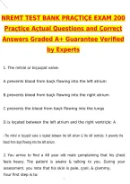NREMT TEST BANK Exam Practice 200 Practice Questions 2027 &vert; Actual Exam Questions & Verified Answers &vert; Latest &lpar;Latest 2026 &sol; 2027 Update&rpar; A&plus; Grade Complete