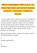 NREMT Practice Exams BUNDLED 2026&sol;2027 &vert; National Registry EMT & Paramedic Exam Prep &vert; 200 Practice Questions with Rationales&comma; Practice Tests 1 & 2&comma; 180-Question Review&comma; Medical Emergencies&comma; Patient Assessment & Emergency Care