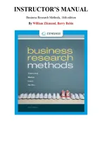 Instructor's Manual for Business Research Methods 9th Edition By William Zikmund&comma; Barry Babin&comma; Chapter 1-17 &vert; All Chapters 
