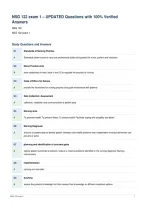 NSG 122 exam 1 &ndash; UPDATED Questions with 100&percnt; Verified&NewLine;Answers