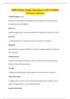 D685 Study Guide Questions with Verified&NewLine;Correct Answers