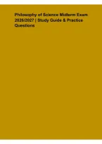 Philosophy of Science Midterm Exam 2026&lowbar;2027 &ndash; Study Guide & Practice Questions