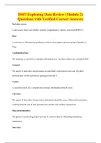 BUNDLE OF D467 QUESTIONS WITH VERIFIED CORRECT ANSWERS