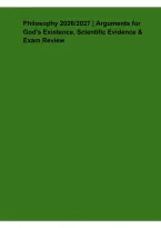 Philosophy 2026&lowbar;2027 &ndash; Arguments for God's Existence&comma; Scientific Evidence & Exam Review