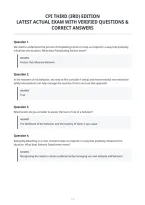 Cpi Third &lpar;3Rd&rpar; Edition&NewLine;Latest Actual Exam With Verified Questions &&NewLine;Correct Answers