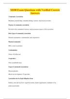 M100 Exam Questions with Verified Correct&NewLine;Answers