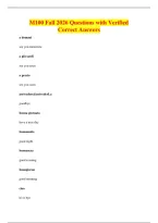 M100 Fall 2026 Questions with Verified&NewLine;Correct Answers