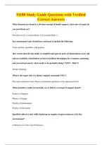 M100 Study Guide Questions with Verified&NewLine;Correct Answers