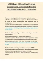 NR326 Exam 2 Mental Health Nursing Questions and Answers PDF &vert; Study Guide