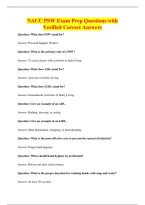 NACC PSW Exam Prep Questions with&NewLine;Verified Correct Answers