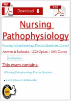 Nursing Pathophysiology Practice Questions&colon; Correct Answers & Rationales &vert; 2026 Update &vert; 100&percnt; Correct