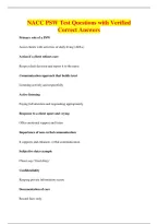 NACC PSW Test Questions with Verified&NewLine;Correct Answers