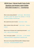 NR326 Exam 1 Mental Health Nursing Questions and Answers PDF &vert; Study Guide