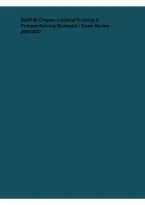 RAD100 Chapter 4 Critical Thinking & Problem-Solving Strategies &ndash; Exam Review 2026&lowbar;2027
