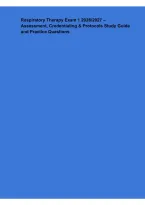 Respiratory Therapy Exam 1 2026&lowbar;2027 &ndash; Assessment&comma; Credentialing & Protocols Study Guide and Practice Questions
