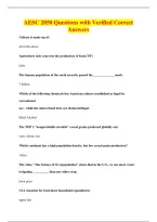 AESC 2050 Questions with Verified Correct&NewLine;Answers