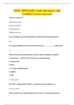 AESC 2050 Study Guide Questions with&NewLine;Verified Correct Answers
