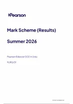 Edexcel A Level Urdu Paper 1 Mark Scheme 2026