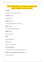 AESC 2050 Effects of Global Ag&period; Questions&NewLine;with Verified Correct Answers