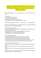 Scuba AFS 270 SDI Midterm Exam with all Correct & 100&percnt; Verified Answers &vert;Actual Complete Update &vert;Already Graded A&plus;