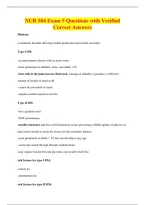 NUR 504 Exam 5 Questions with Verified&NewLine;Correct Answers