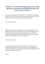 Academic- 3Ps Assessment- Pathophysiology&comma; Pharmacology&comma; and Physical Assessment Exam 2026&sol;2027 Questions And Correct Answers Graded A&plus;