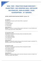 Biol 1009 - Practice Exam 2026&sol;2027 &vert; Exam Prep &vert; 200 Verified Q&A &vert; Detailed Rationales &vert; Ngn-Aligned &vert; Pass Guaranteed &ndash; A&plus; Graded