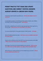 Permit Practice Test Exam 2026 Update&NewLine;Questions And Correct Verified Answers&NewLine;Already Graded A&plus; &lpar;Brand New Vision&rpar;