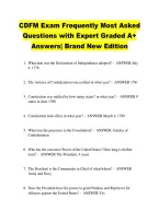 CDFM Exam Frequently Most Asked &NewLine;Questions with Expert Graded A&plus; &NewLine;Answers&vert; Brand New Edition